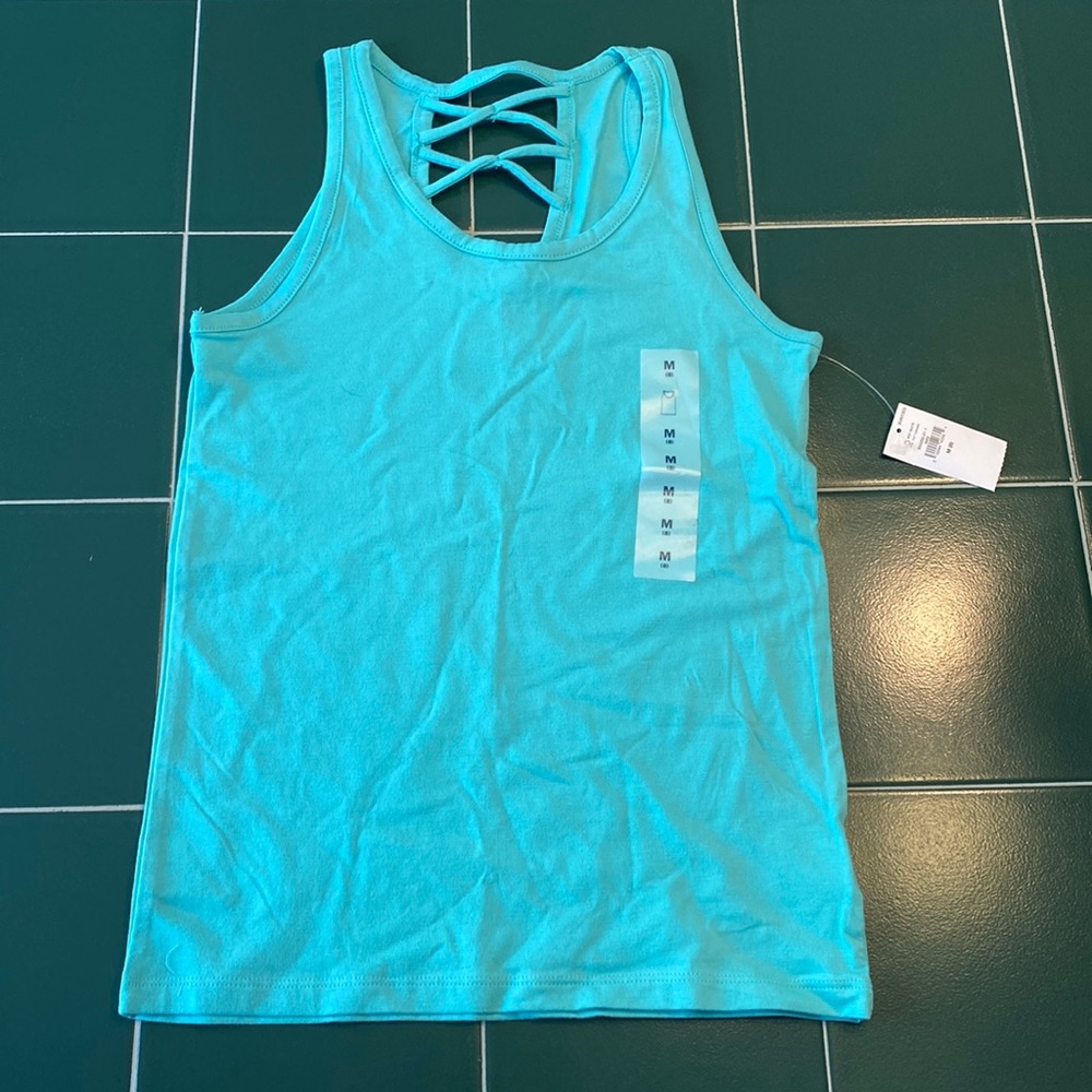 Girls teal tank top